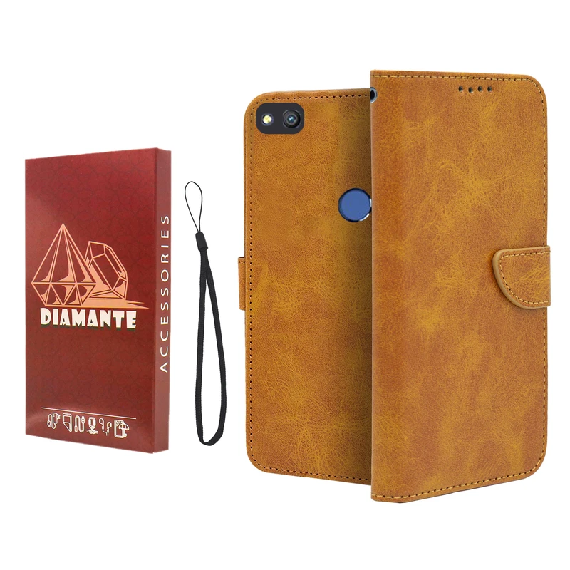 کیف کلاسوری دیامانته مدل Mortand Ros مناسب برای گوشی موبایل آنر 8 Lite به همراه بندآویز