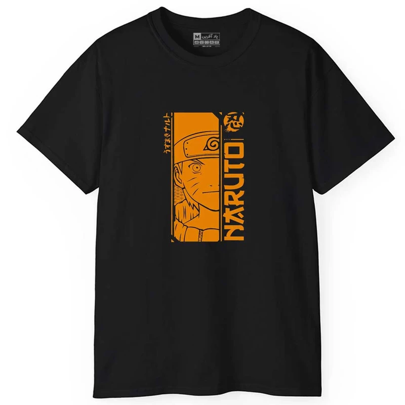 تی شرت آستین کوتاه مردانه پاد آفرین مدل اسپرت طرح انیمه نوشته دار کد 01060