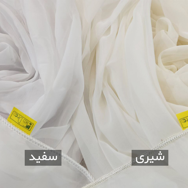 پرده تیکو دکو مدل حریر کلاسیک شش چین سایز 225x280 سانتیمتر 