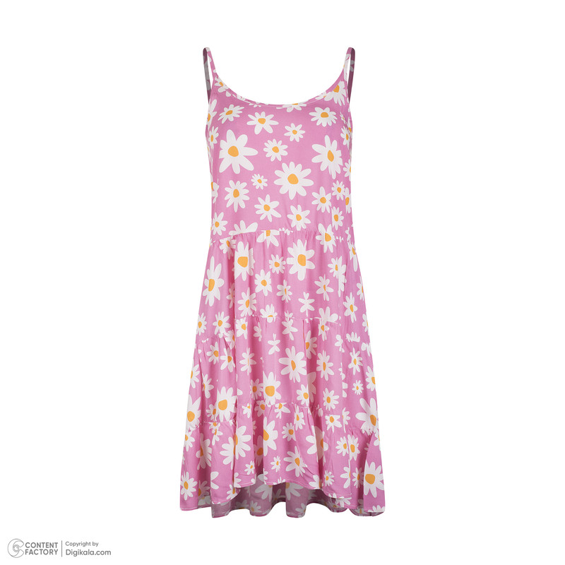 پیراهن زنانه افراتین مدل گل بابونه کد 9594 رنگ صورتی