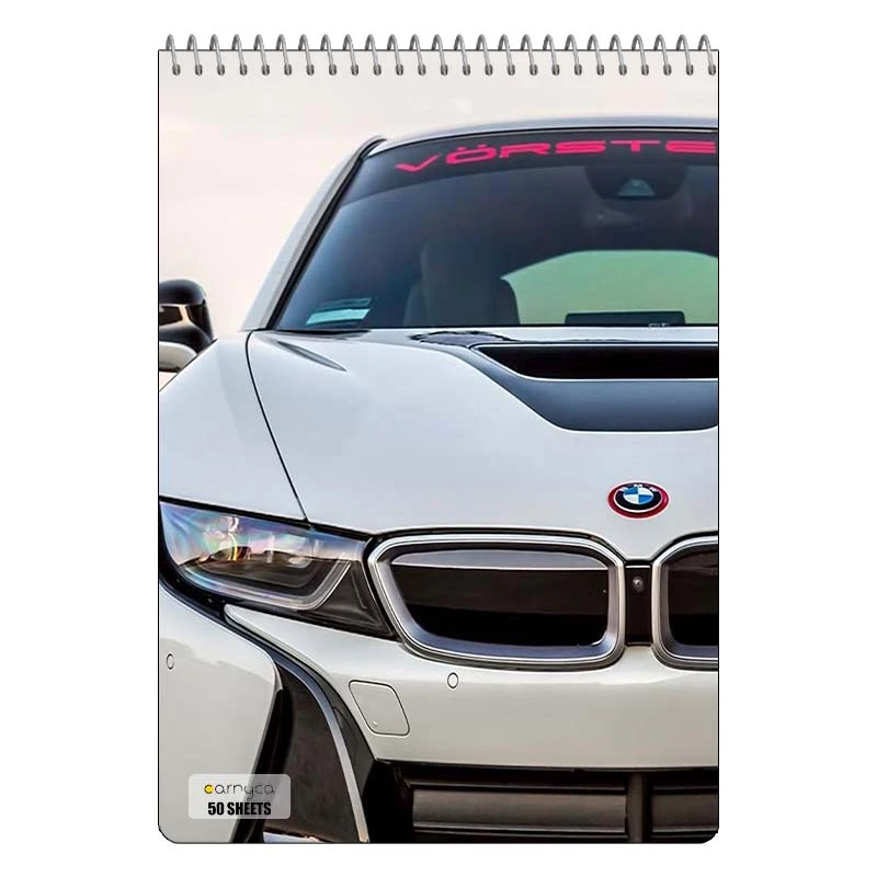 دفتر نقاشی 50 برگ سیمی کارنیکا طرح ب ام و BMW کد 68623