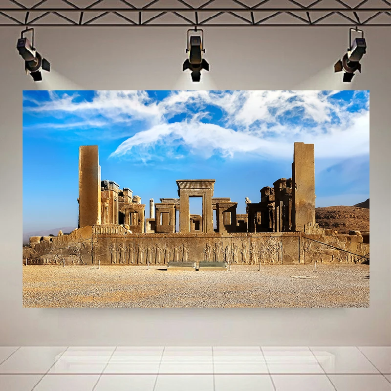 تابلو بوم طرح مخمل پایتخت پادشاهی هخامنشی مدل تخت جمشید کد AR305496