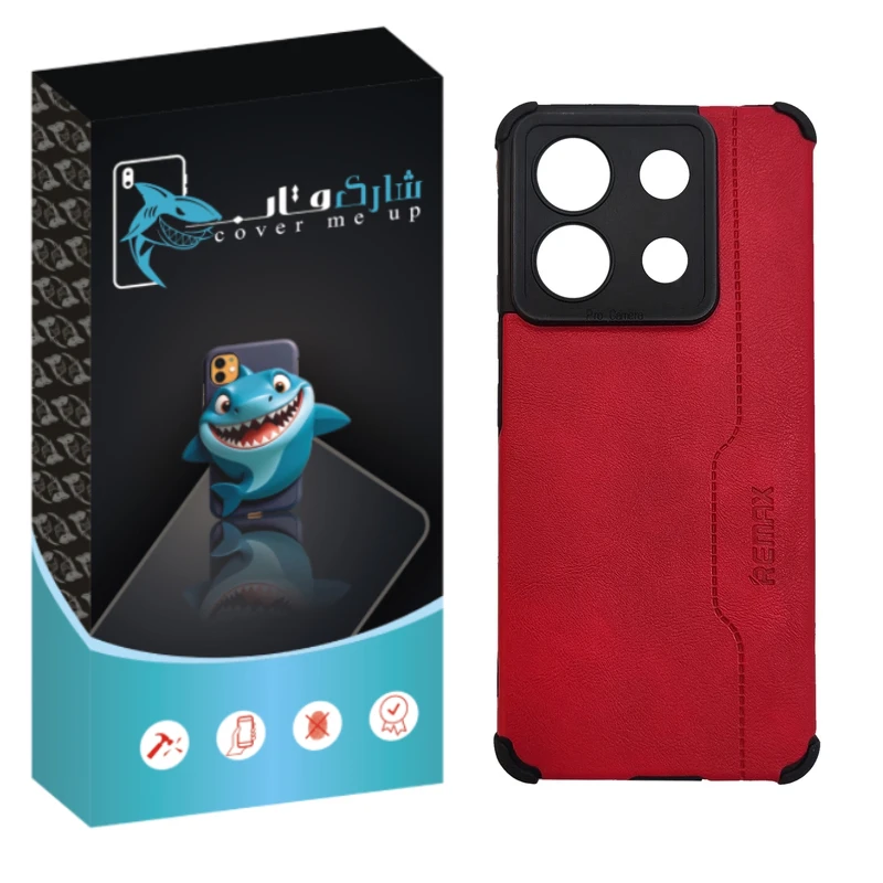 کاور شارک قاب مدل چرم RM مناسب برای گوشی موبایل شیائومی Redmi Note 13 Pro 5G / Poco X6