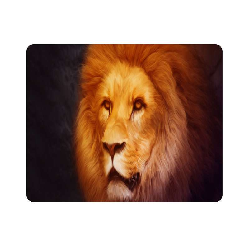 ماوس پد اطلس آبی طرح نقاشی شیر مدل T7927