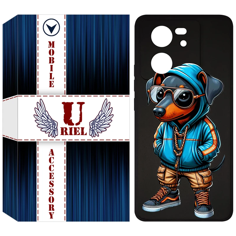 کاور یوریل قاب مدل KSH کد 49 طرح سگ مناسب برای گوشی موبایل شیائومی 13T / 13T Pro / Redmi K60 Ultra