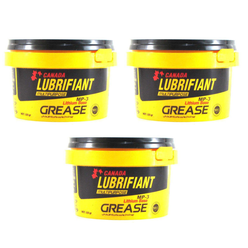 گریس نسوز  کانادا لوبریفنت مدل MP-3 Lithium Base حجم 225 میلی‌لیتر بسته سه عددی