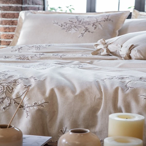 سرویس ملحفه 2 نفر 6 تکه اکوکاتن مدل 011لیبرا