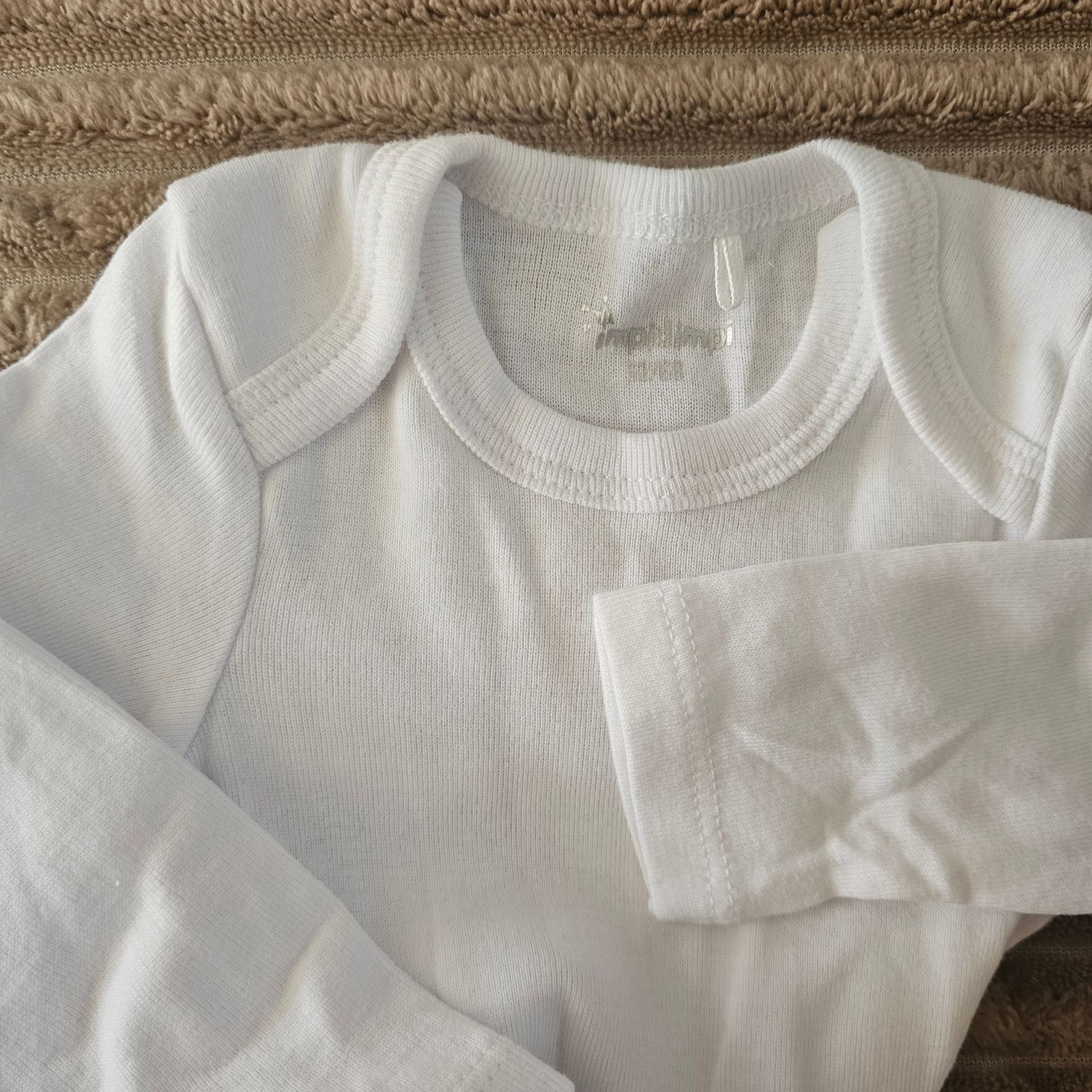 بادی آستین بلند نوزادی ایمپی دیمپی مدل پنبه ای ساده - - 4