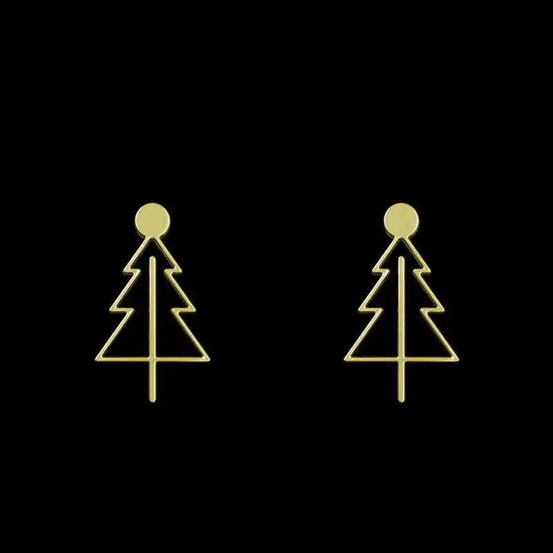 گوشواره طلا 18 عیار زنانه مدوپد مدل درخت کد GA1-15746