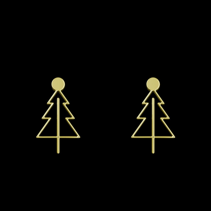 گوشواره طلا 18 عیار زنانه مدوپد مدل درخت کد GA1-15746