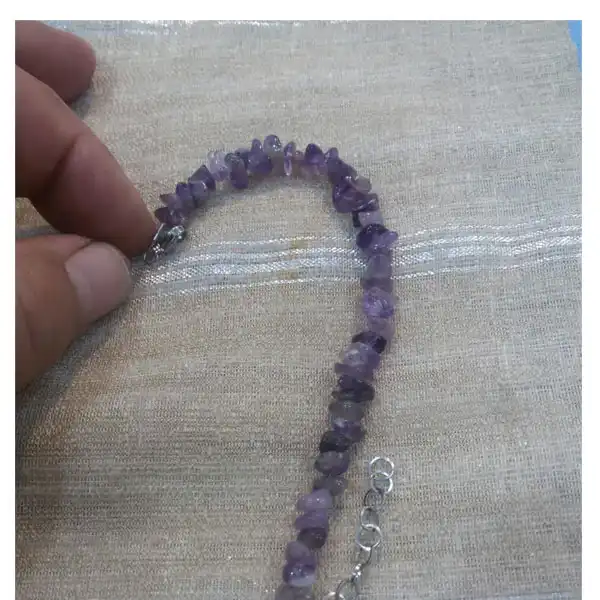 دستبند مدل سنگ طبیعی آمتیست