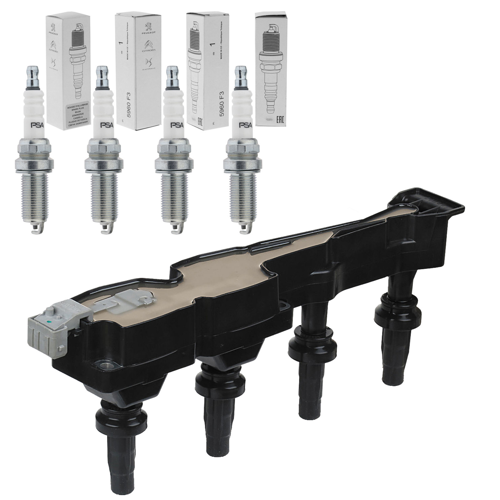 کوئل و شمع پژو مدل PEU207206 مناسب برای پژو 206 تیپ 5 مجموعه 5 عددی