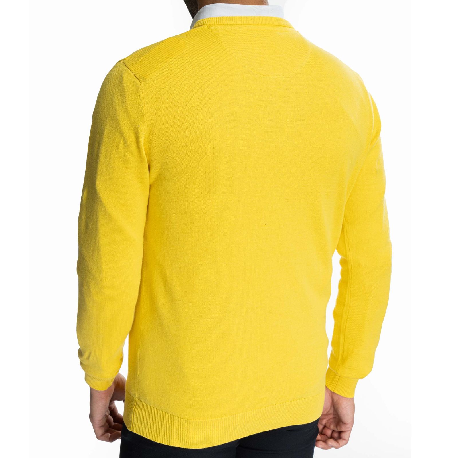 پلیور مردانه جوتی جینز مدل یقه هفت کد 122184 رنگ زرد -  - 2
