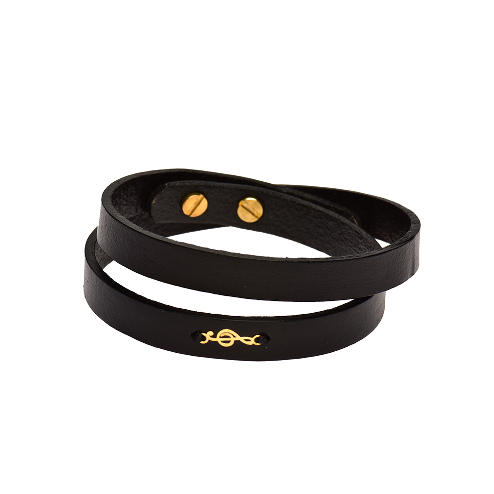 دستبند طلا 18 عیار دخترانه کرابو طرح کلید سل مدل Krd1172