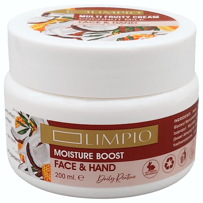 کرم مرطوب کننده بدن لیمپیو مدل Honey & Coconut مناسب برای انواع پوست حجم 200 میلی لیتر