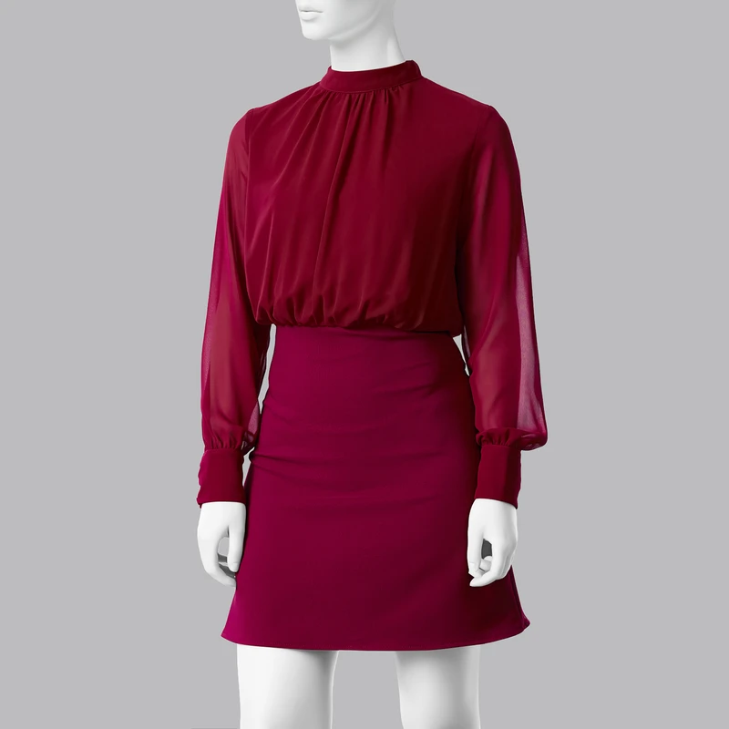 پیراهن یقه ایستاده زنانه مدل 832564368 طرح ترندیول