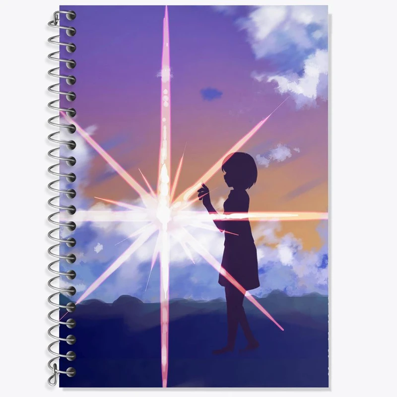 دفتر لغت 50 برگ خندالو مدل میتسویا میامیزو انیمه یورنیم Your Name کد 16275