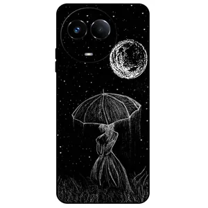 Megafone Girl and Moon 1369 Cover For Realme 11 5G / 11X