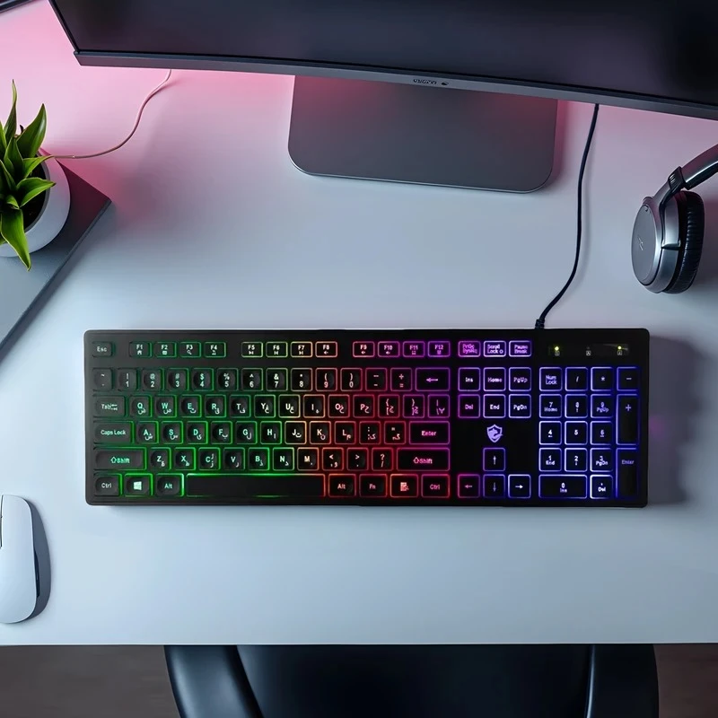 عکس شماره 14 : کیبورد گیمینگ بیاند مدل bgk-2010 سوئیچ ممبران، full-size، نورپردازی rgb