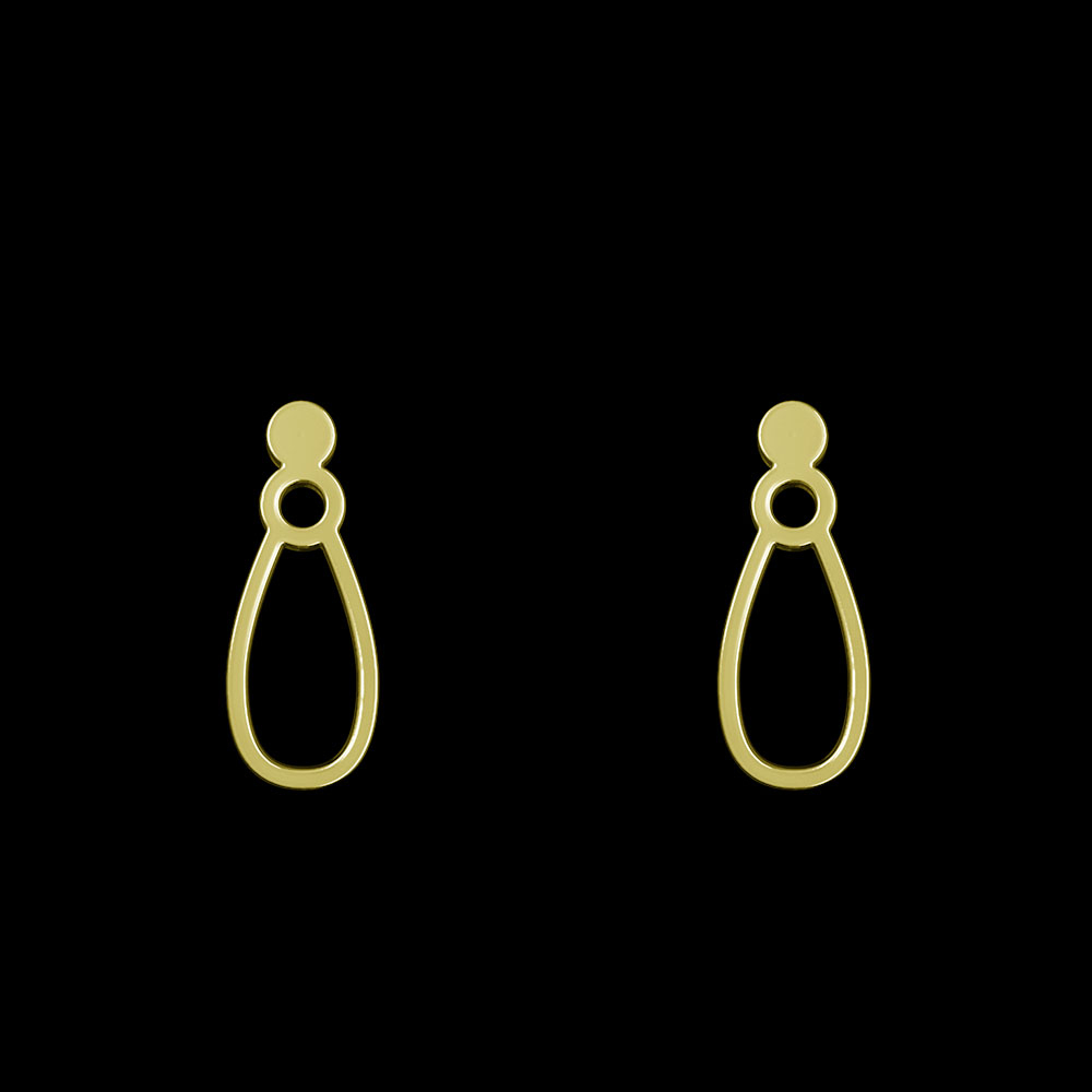 گوشواره طلا 18 عیار زنانه مدوپد مدل حلقه کد GA1-10314