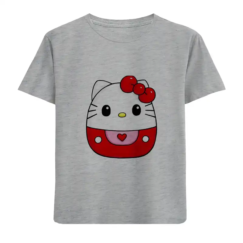 تی شرت آستین کوتاه بچگانه مدل بچه گربه D268