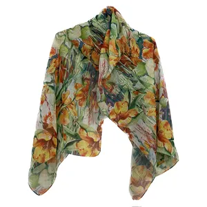 شال زنانه مدل نخی لینن هاوایی کد 8816