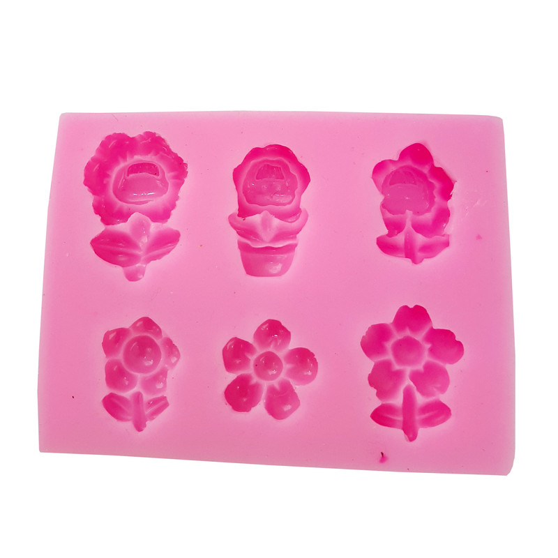 قالب شمع مدل مجموعه گل