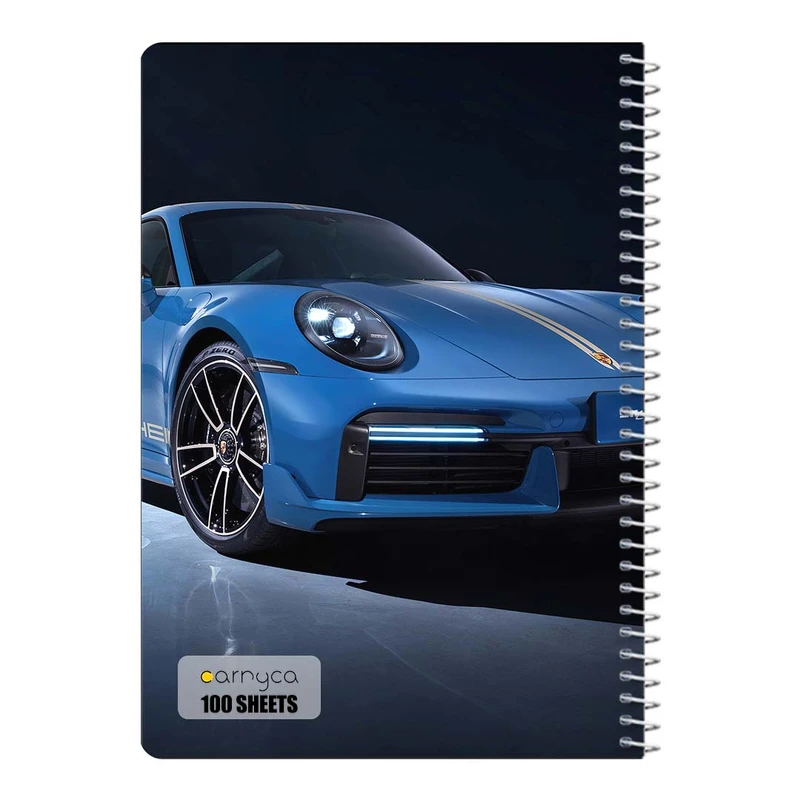 دفتر شطرنجی 100 برگ سیمی کارنیکا طرح پورشه Porsche کد 96300