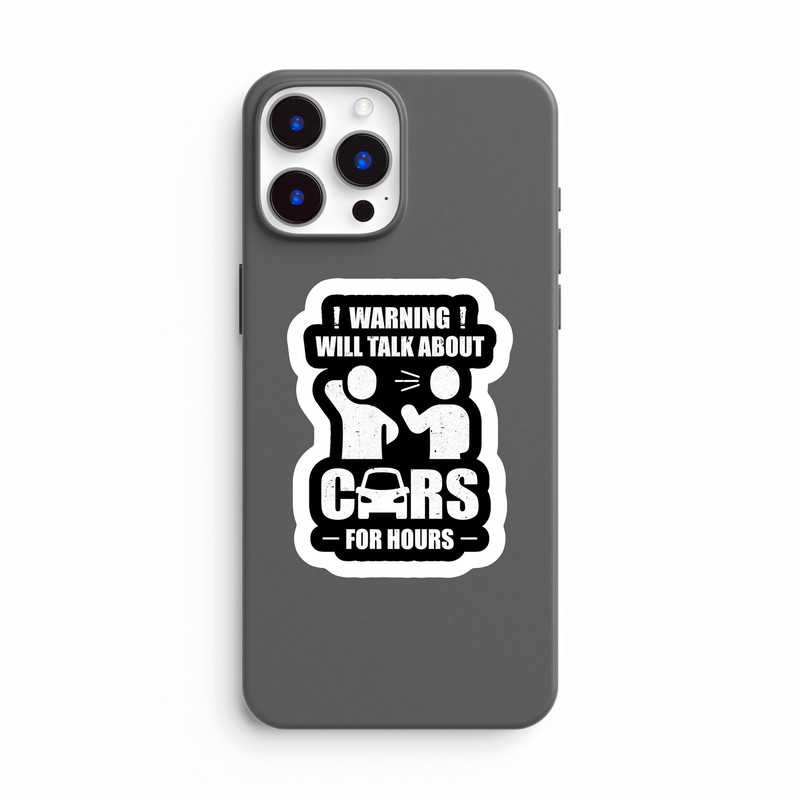 استیکر لپ تاپ و موبایل بووم طرح نوشته مدل Talk About Cars کد LA21