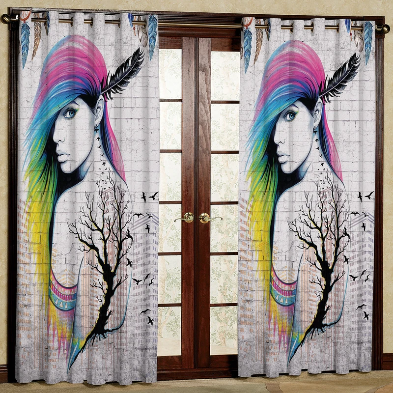 پرده مدل دختر مخمل پانچی کد 2279 سایز 200x140 سانتی متر