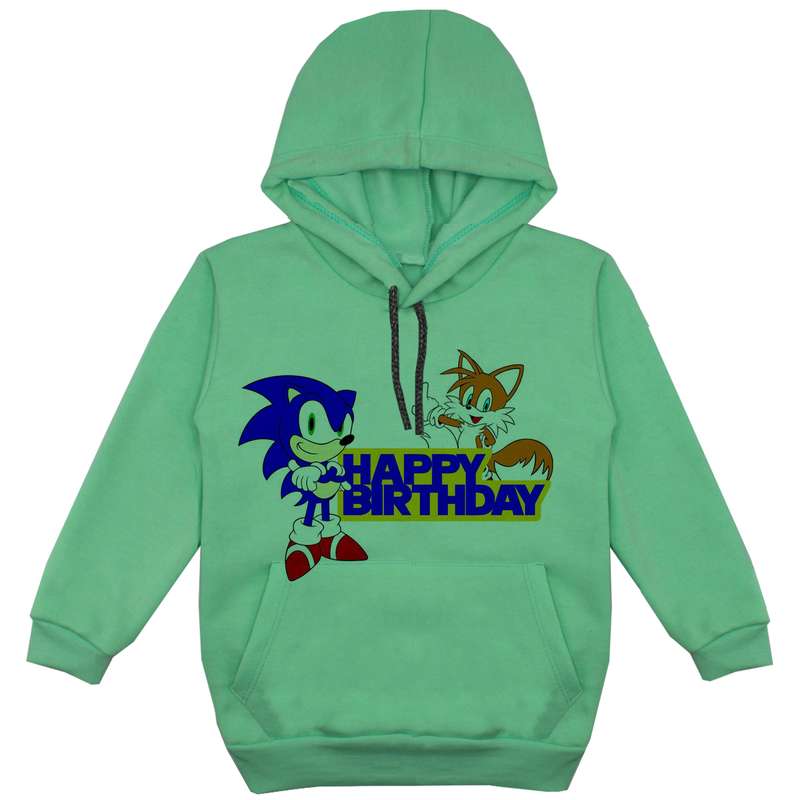 هودی پسرانه مدل سونیک F141 رنگ سبز