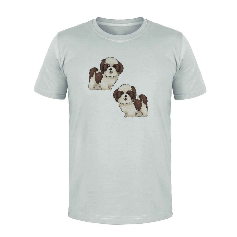 تی شرت آستین کوتاه مردانه مدل DOG کد L114 رنگ طوسی