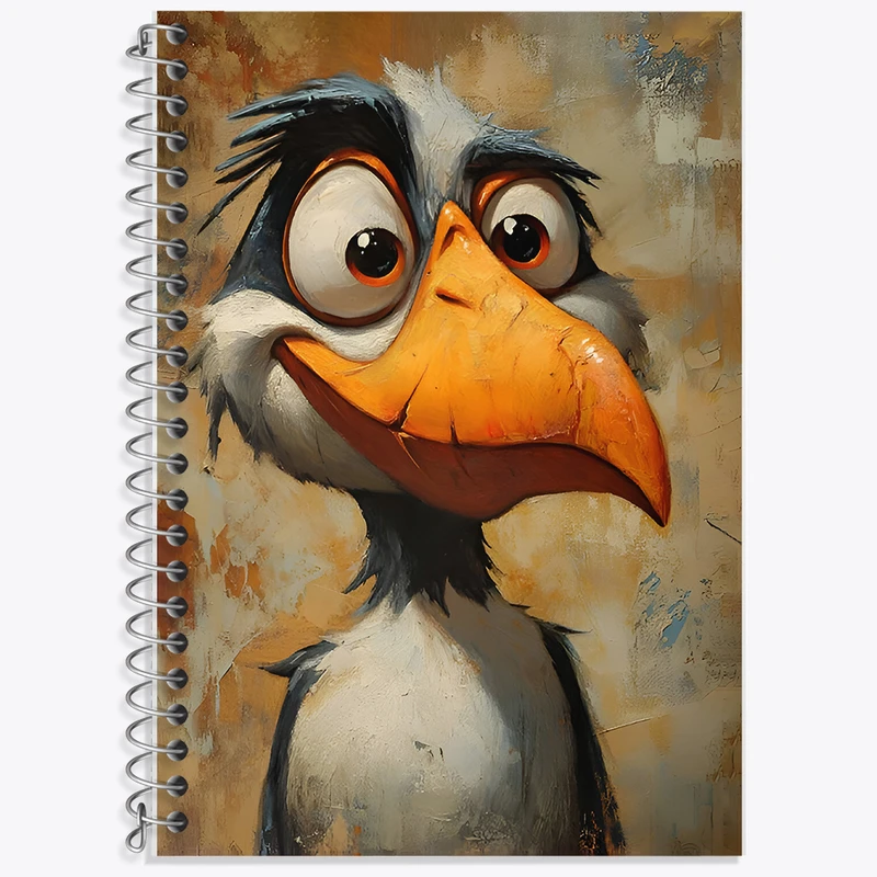 دفتر لغت 50 برگ خندالو طرح پرنده ی بامزه کد F6529