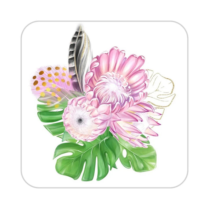 زیر لیوانی کاکتی طرح گل مدل mp19532