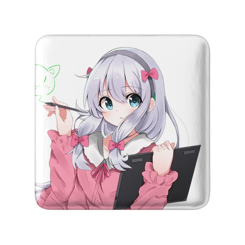 مگنت خندالو طرح ساگیری انیمه ارومانگا سنسی Eromanga Sensei  مدل مربعی کد 22680