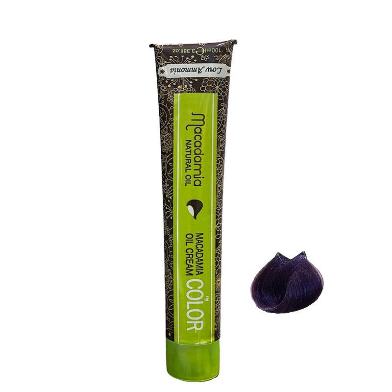 رنگ مو ماکادامیا شماره 0V حجم 100 میلی لیتر رنگ بنفش