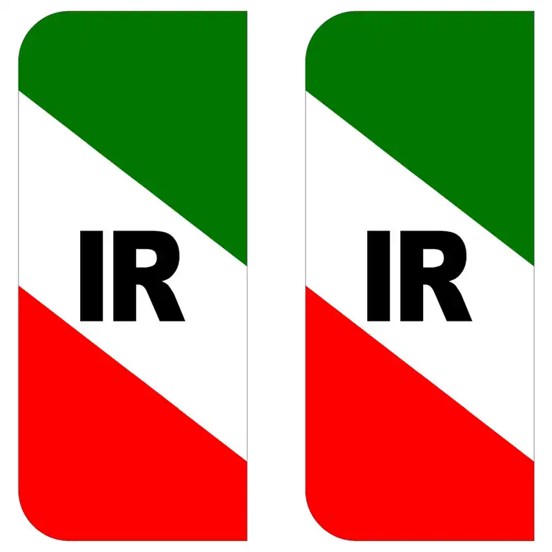 برچسب پلاک خودرو مستر راد طرح پرچم ایران مدل 1221بسته دوعددی