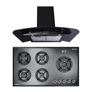  هود و اجاق گاز صفحه ای درخشان مدل ترافی G602