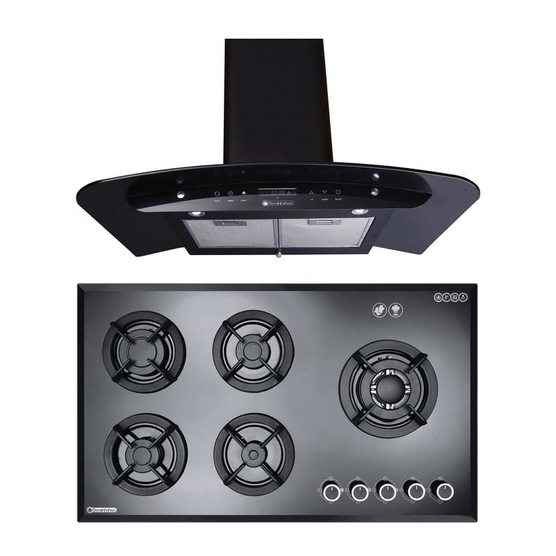 هود و اجاق گاز صفحه ای درخشان مدل ترافی G602