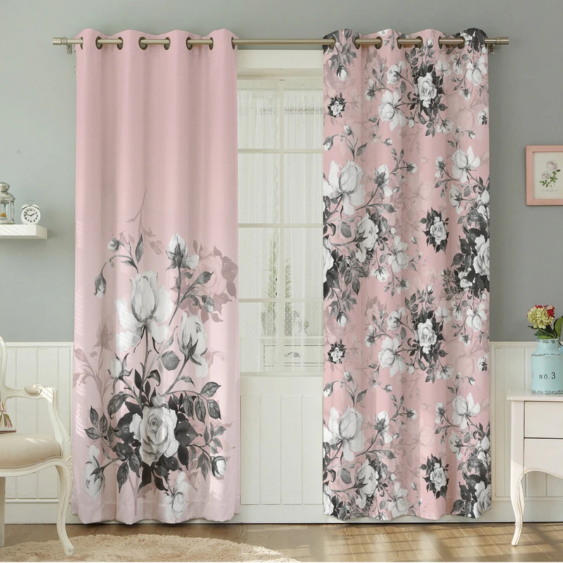 پرده نیروانا طرح گل   مدل مخمل کد 4862 سایز 140×280 سانتی متر