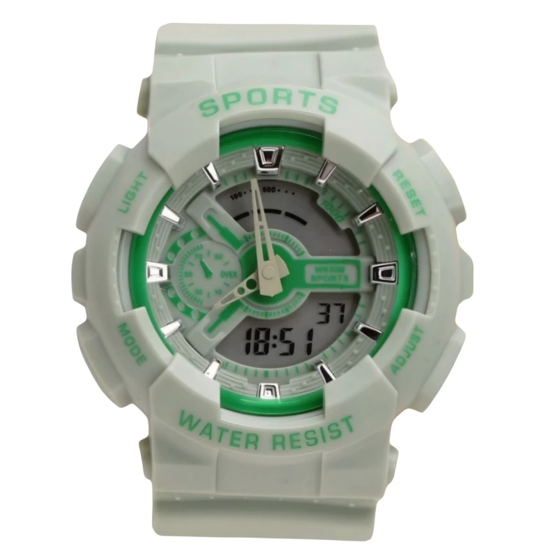 ساعت مچی عقربه‌ای مدل کوارتز کژوال دو زمانه کرنومتردار بند پیو کد ۴