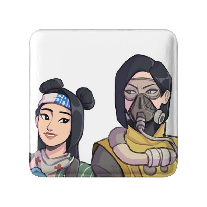 مگنت خندالو طرح بازی ولورانت (Valorant) مدل مربعی کد 33111