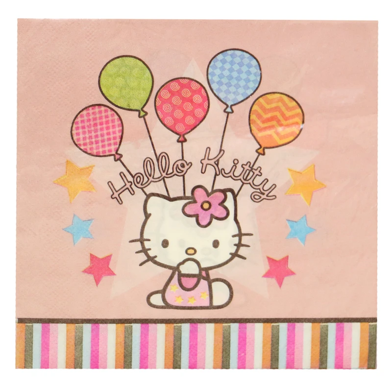 دستمال سفره مدل Hello Kitty بسته 20 عددی