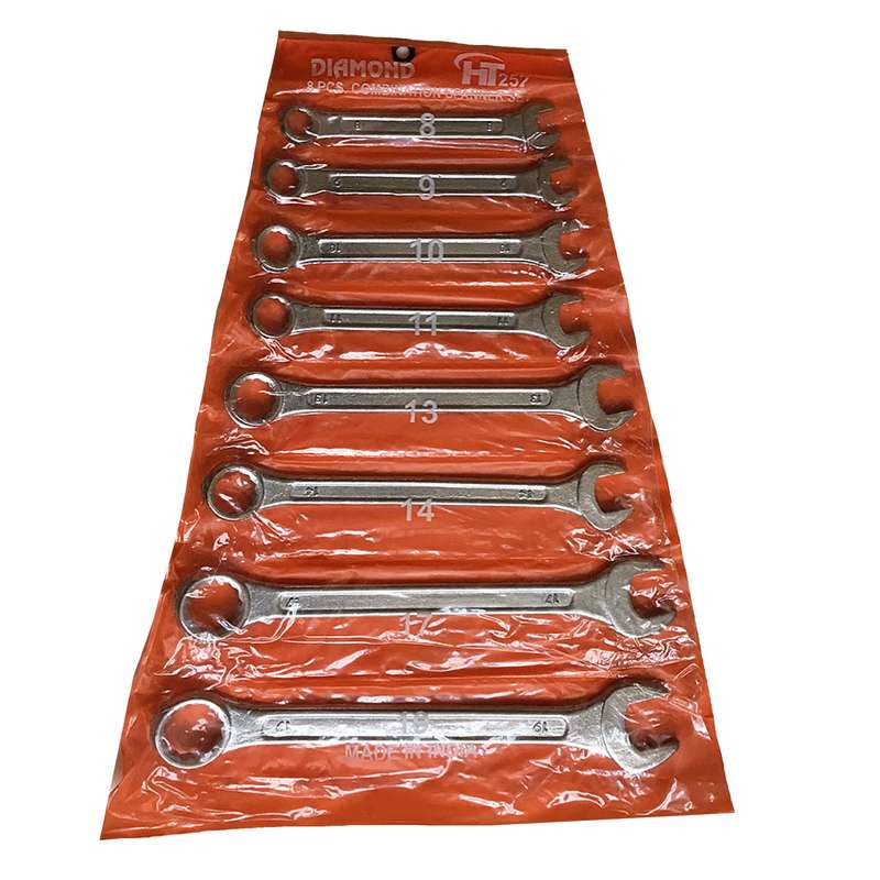 مجموعه 8 عددی آچار یکسر تخت و یکسر رینگی دیاموند کد d43 مجموعه 8 عددی آچار یکسر تخت و یکسر رینگی دیاموند کد d43