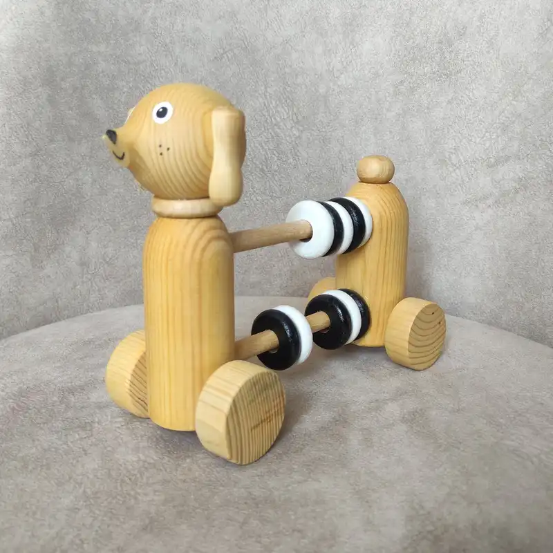 اسباب بازی چوبی مدل سگ شکم حلقه کد 011