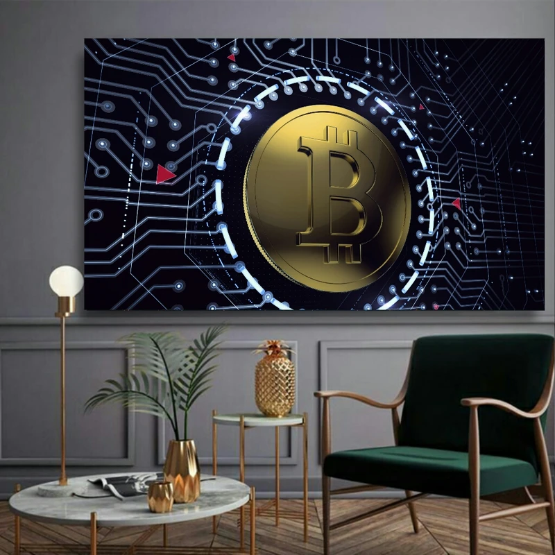 تابلو بوم طرح بیت کوین مدل SDB909