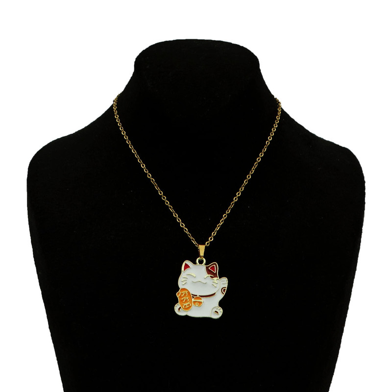 گردنبند دخترانه مدل گربه شاد و خندان کد GZ-Beh-19 گردنبند دخترانه مدل گربه شاد و خندان کد GZ-Beh-19
