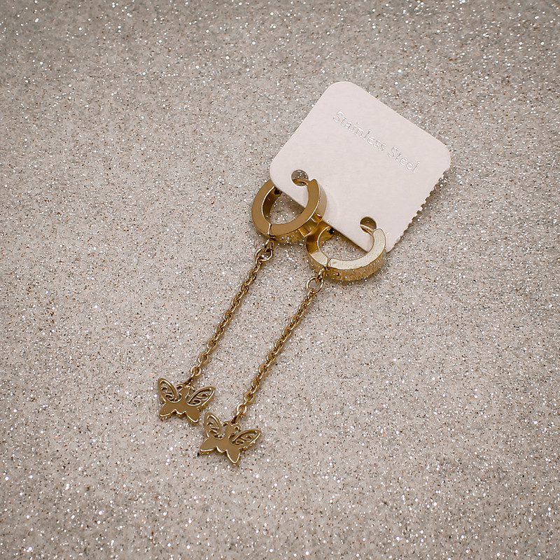 گوشواره زنانه طرح پروانه کد RKH_1001