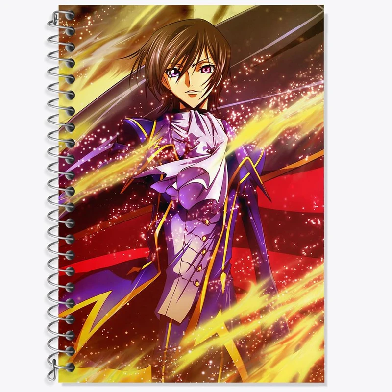 دفتر زبان 50 برگ خندالو مدل سه خط طرح لولوش وی بریتانیا انیمه کد گیاس Code Geass کد 13070