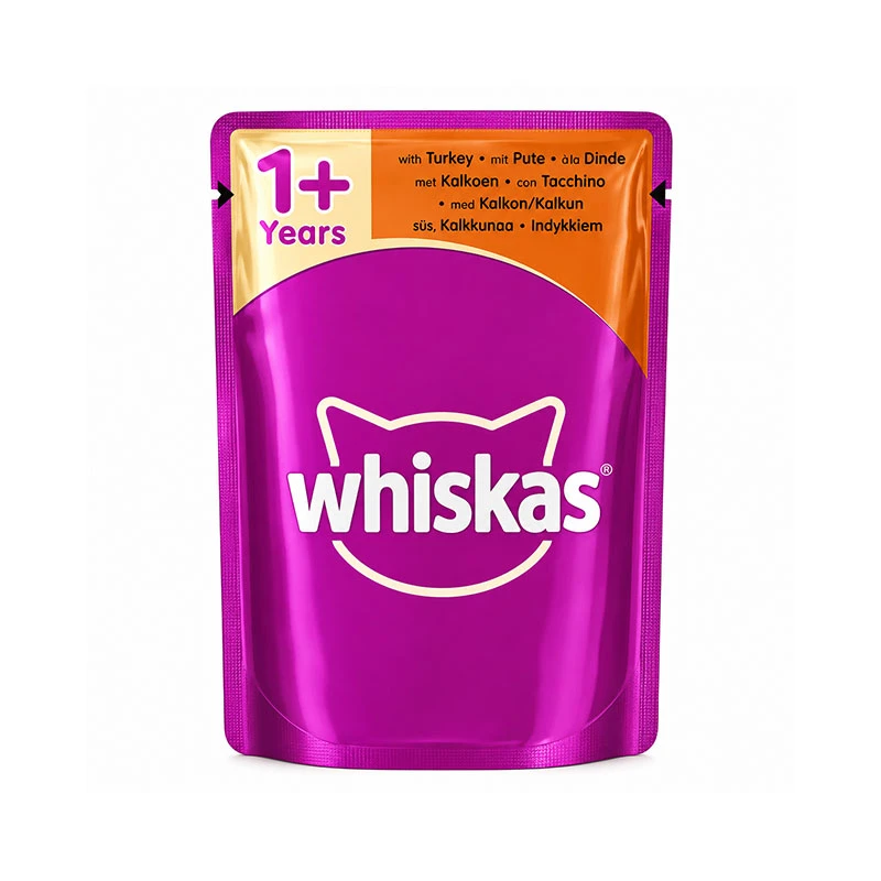 پوچ گربه ویسکاس مدل Cat Pouch in Jelly با طعم گوشت بوقلمون وزن 85 گرم